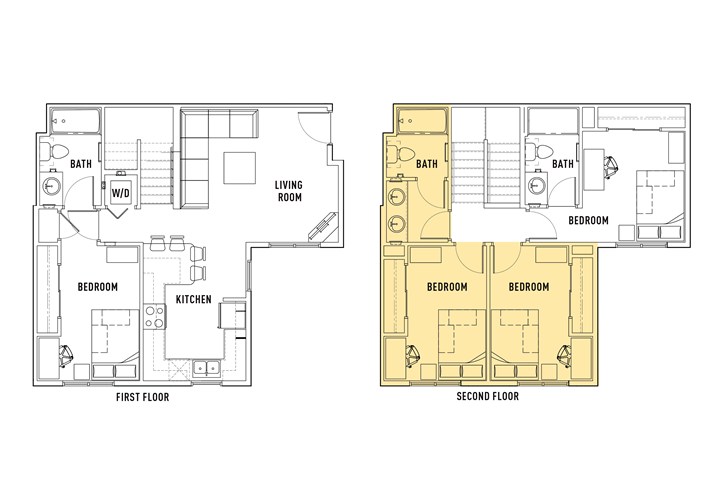 Floor Plans Hilltop Townhomes Student Housing