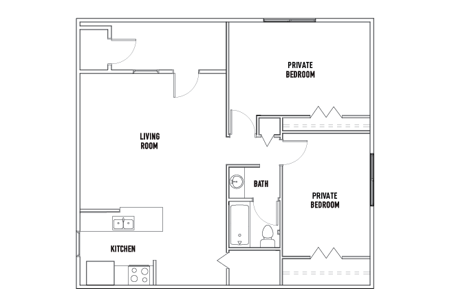 Floor Plans - Willowtree Apartments And Tower - Student Housing - Ann 