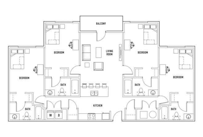 Court: 4 Bed - 4 Bath A Premium Top Floor