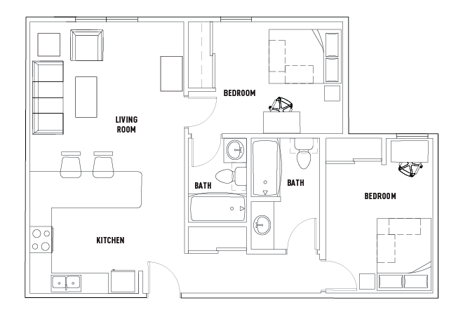 Floor Plans - Cullen Oaks - Student Housing - Houston, TX