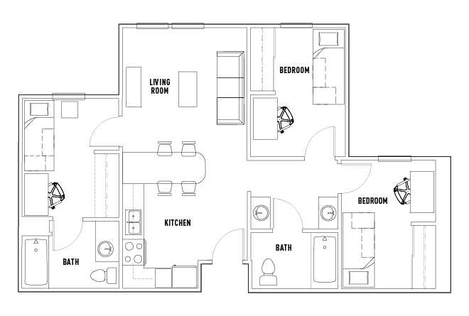 Floor Plans - Vista Del Campo Norte - Student Housing - Irvine, CA