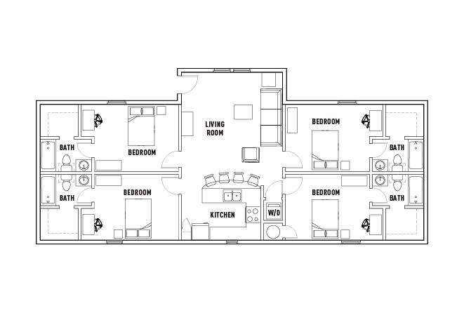 Floor Plans - The Lodges of East Lansing - Student Housing - East ...