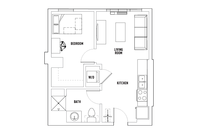 1 Bed - 1 Bath B