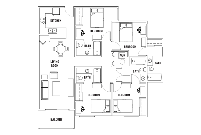 Floor Plans - Raiders Pass - Student Housing - Lubbock, TX