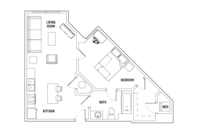 1 Bed - 1 Bath B