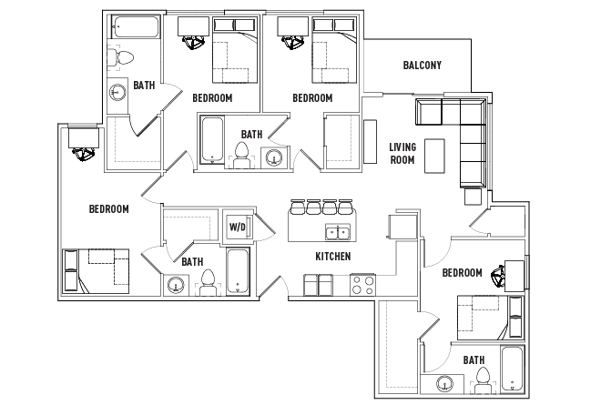 Floor Plans Callaway House Apartments Student Housing Norman Ok