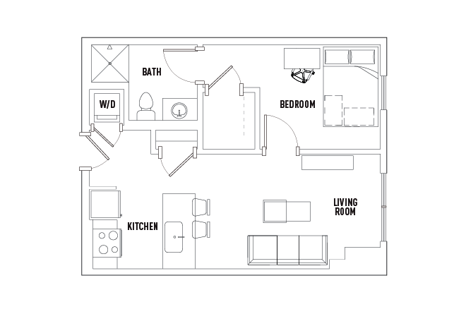 1 Bed - 1 Bath A