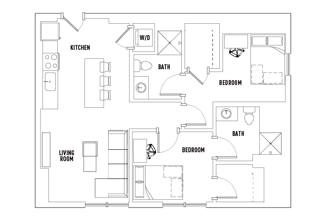 Floor Plans - 959 Franklin - Student Housing - Eugene, OR