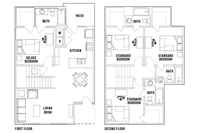 4 Bed - 4 Bath Standard Bedroom