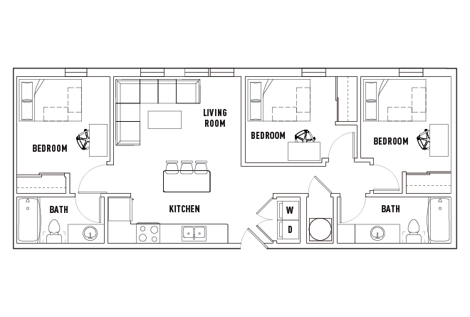 Floor Plans - Chauncey Square - Student Housing - West Lafayette, IN