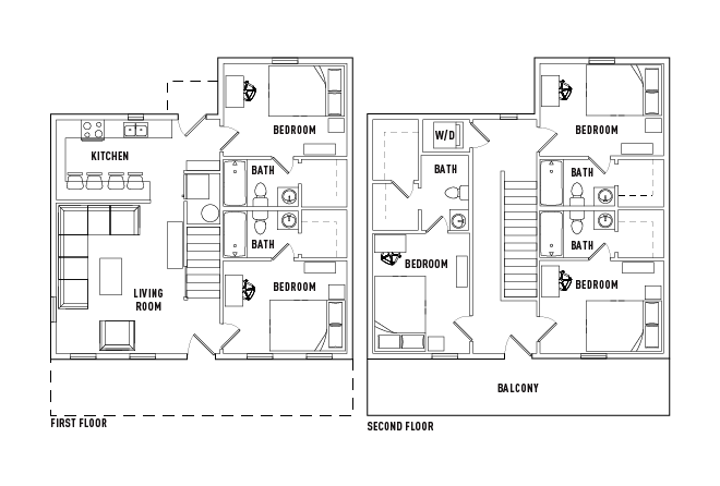 5 Bed - 5 Bath Duplex B