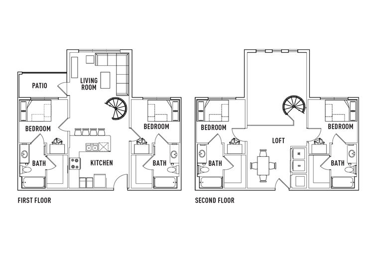 4 Bed 4 Bath Townhome Callaway House Apartments Student