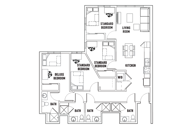 4 Bed - 4 Bath Standard