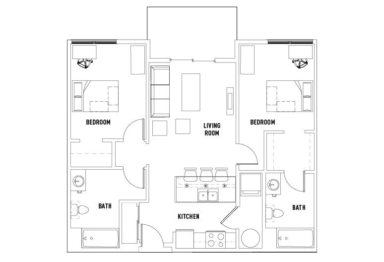 Deck: 2 Bed - 2 Bath A Premium