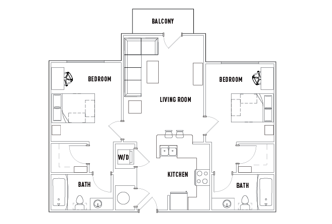 2 Bed - 2 Bath