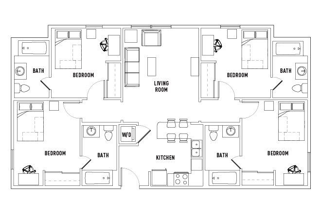 Floor Plans - Callaway Villas - Student Housing - College Station, TX