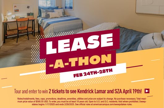 Lease-a-Thon Feb 24 - 28 Tour and enter to win 2 tickets to see Kendrick Lamar and SZA April 19th!