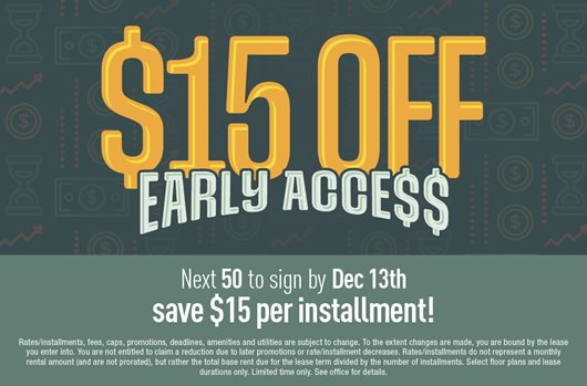 $15 off Early Access | Next 50 to sign by Dec 13th save $15 per installment!