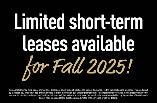 Limited short-term leases available for Fall 2025!