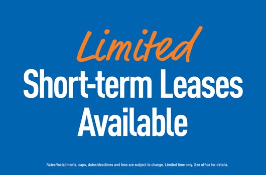 Short term leases available