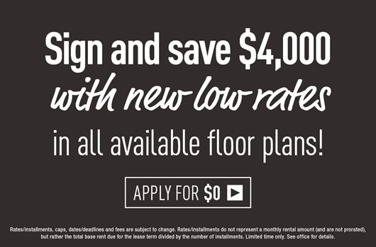 Sign today and save up to $4,000 with new low rates! Apply for $0
