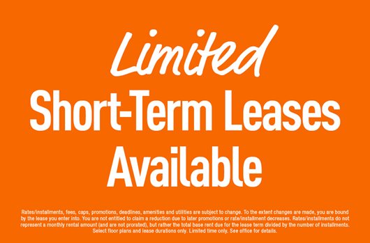 Limited short-term leases available