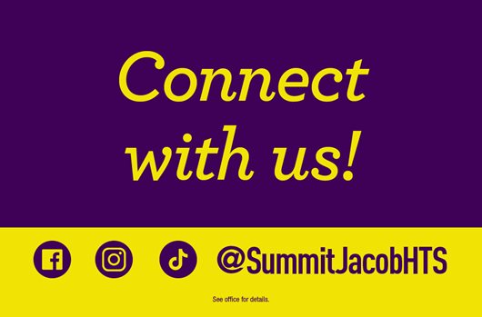 Connect with us! @SummitJacobHTS