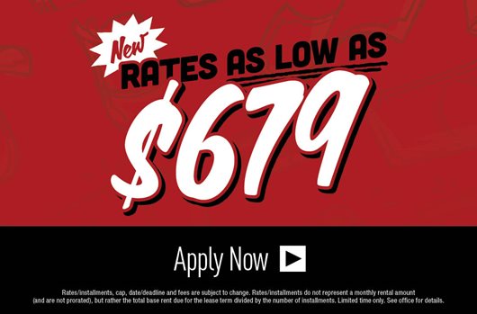 Rates as low as $679