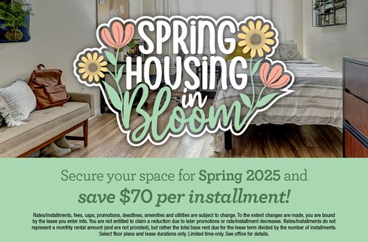 Spring Spaces Available!