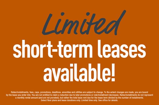 Limited short-term leases available!