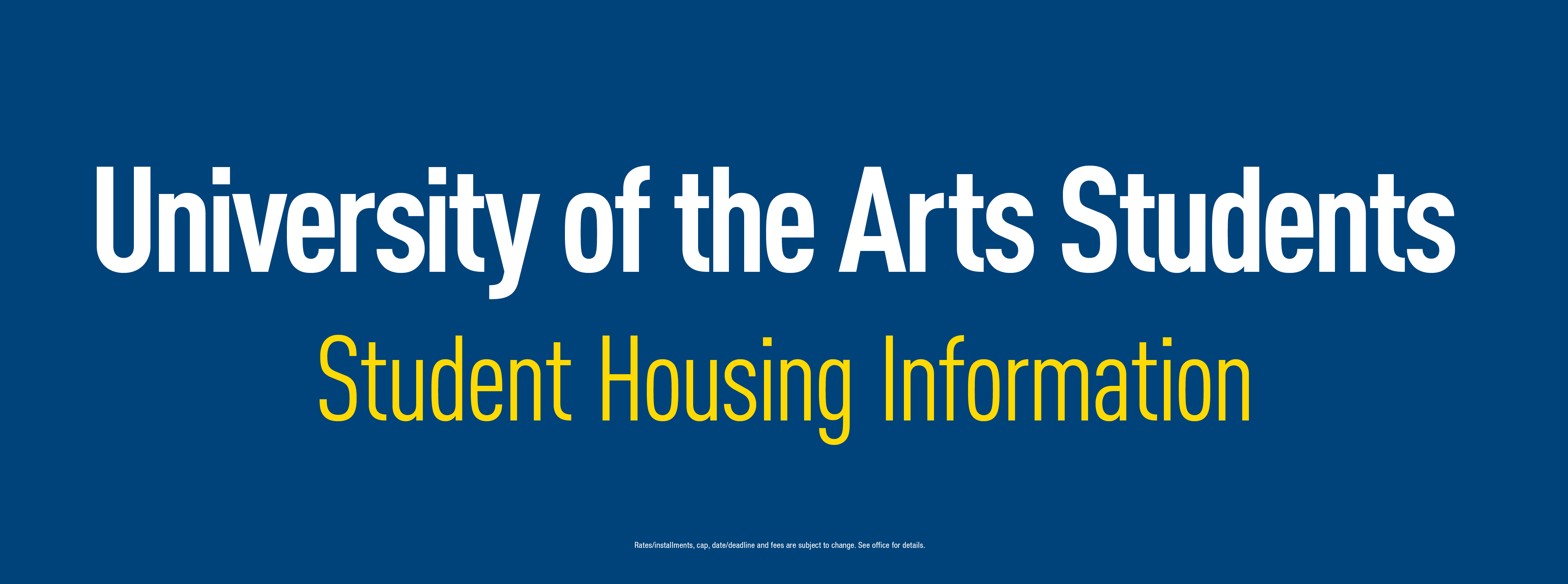 Student Housing Information