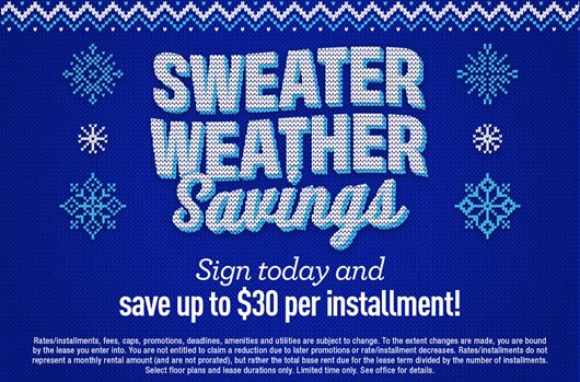 Sign today to save up to $30 per installment!