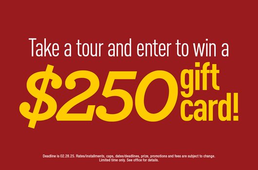 Take a tour and enter to win a $250 gift card! 