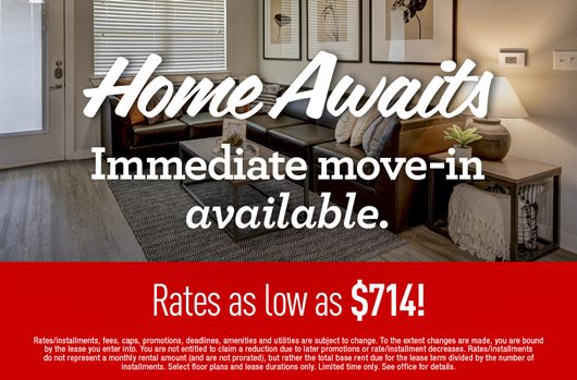 Rates starting at $714!