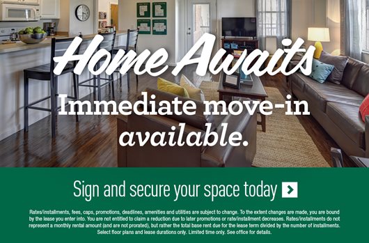 Home Awaits! Immediate move-in available! Sign and secure your space today>