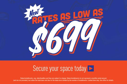 New rates as low as $699