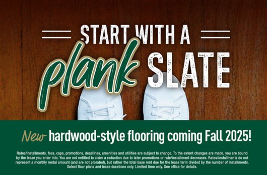 New hardwood-style flooring coming Fall 2025!