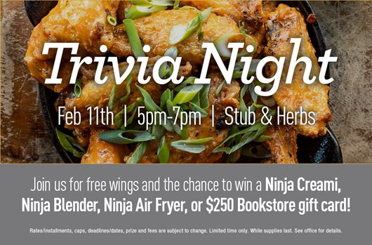 Trivia Night Feb 11th | 5-7 pm | Stub & Herbs