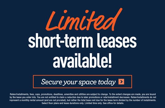 Limited short-term leases available!