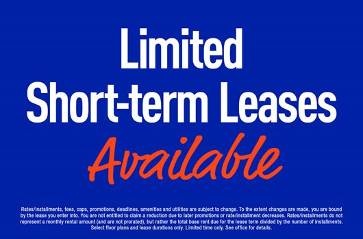 Limited Short-term Leases Available