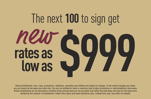 The next 100 to sign get new rates as low as $999