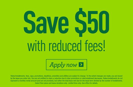 Save $50 with reduced fees! Apply now >