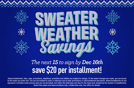 Be one of the next 15 to sign by Dec. 16th and save $20 per installment!