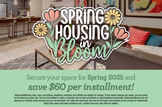 Spring Spaces Available!