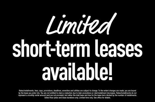 Limited short-term leases available!