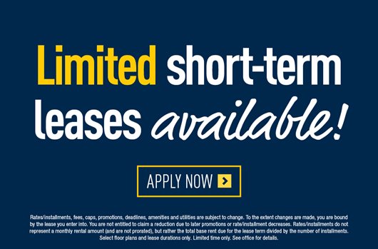 Limited short-term leases available