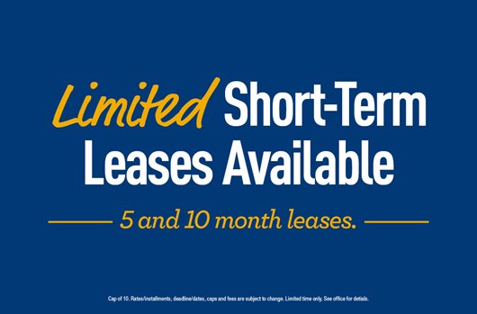 Limited  5 and 10 month leases available