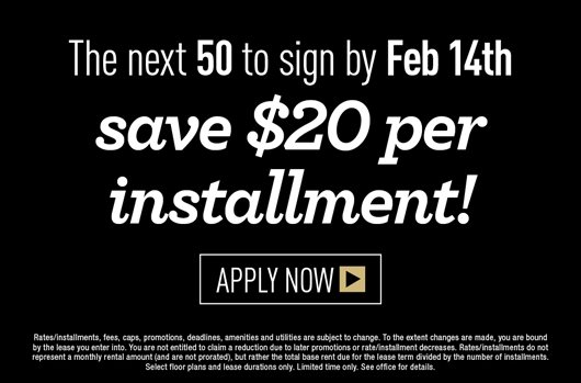 The next 50 to sign by Feb 14th save $20 per installment!