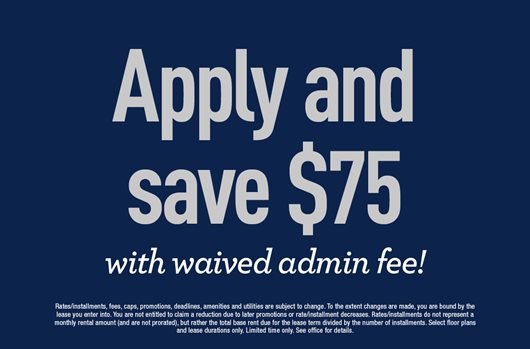 Apply and save $75