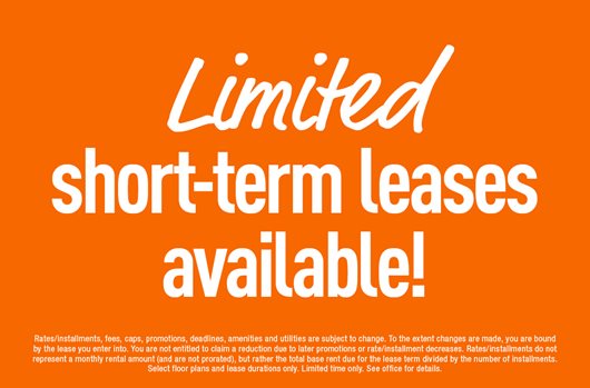 Limited short-term leases available!